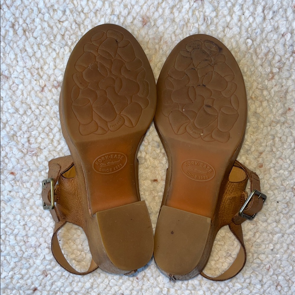 Kork Ease San Carlos Platform Chunky Heel Sandals Brown Terra 10 - Picture 7 of 8